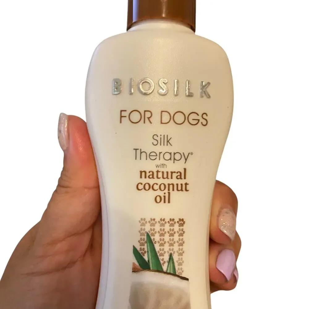 SET of TWO Biosilk for dogs - Silk Therapy Conditioning detangling Spray 7 Oz.